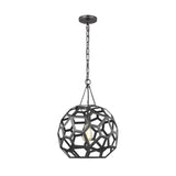 Medium Midnight Black Feccetta Pendant Light by AH by Alexa Hampton