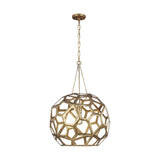 Large Antique Gild Feccetta Pendant Light by AH by Alexa Hampton
