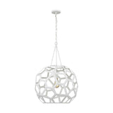Large Paper Mache White Feccetta Pendant Light by AH by Alexa Hampton