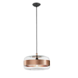 Futura SP G Pendant Light by Vistosi, Color: Amber/Antique Brass - Vistosi, White/Black - Vistosi, Crystal/Black-Vistosi, Smokey/Brown - Vistosi, Crystal/Copper - Vistosi, Finish: Black, Copper, Light Option: E26, LED | Casa Di Luce Lighting