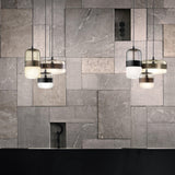 Futura SP G Pendant Light by Vistosi, Color: Amber/Antique Brass - Vistosi, White/Black - Vistosi, Crystal/Black-Vistosi, Smokey/Brown - Vistosi, Crystal/Copper - Vistosi, Finish: Black, Copper, Light Option: E26, LED | Casa Di Luce Lighting