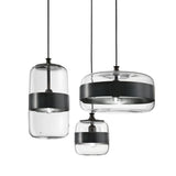 Futura SP M Pendant Light by Vistosi, Color: Amber/Antique Brass - Vistosi, White/Black - Vistosi, Crystal/Black - Vistosi, Smokey/Brown - Vistosi, Crystal/Copper - Vistosi, Finish: Black, Copper, Light Option: E26, LED | Casa Di Luce Lighting