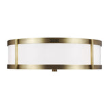 Flynn Flushmount by Lauren Ralph Lauren, Finish: Nickel Polished, Time Worn Brass, Size: Medium, Large, | Casa Di Luce Lighting