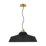 Forge Short Pendant By Visual Comfort Model, Size: Large, Finish: Nightshade Black