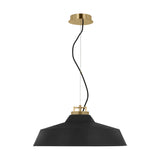 Forge Short Pendant By Visual Comfort Model, Size: Medium Finish: Nightshade Black
