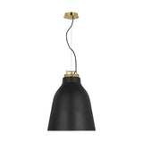 Forge Tall Pendant By Visual Comfort Model, Size: Medium, Finish: Nightshade Black
