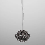 GIOGALI PENDANT LIGHT, BY VISTOSI, SIZE 35, COLOR: BLAK, CHROM, , | CASA DI LUCE LIGHTING