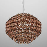 GIOGALI PENDANT LIGHT, BY VISTOSI, SIZE 85, COLOR: COPPER, CHROM, , | CASA DI LUCE LIGHTING