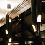 Black Matte Outside/Gold Painted Inside Galliano Pendant by Delightfull