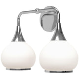 Chrome-Opal Matte 2 Light Hazel Wall Sconce by Alora