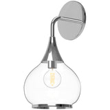 Chrome-Clear 1 Light Hazel Wall Sconce by Alora