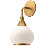Aged Gold-Opal Matte 1 Light Hazel Wall Sconce by Alora