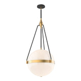 Harmony Pendant Light by Alora Mood - Large, Brushed Gold/Glossy Opal Glass