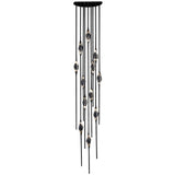 Black-Gold Il Pezzo Mancante 12 Cluster Chandelier by Il Pezzo Mancante
