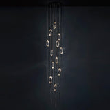 Black-Gold Il Pezzo Mancante 12 Cluster Chandelier by Il Pezzo Mancante