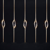Gold Il Pezzo Mancante 12 Long Chandelier by Il Pezzo Mancante