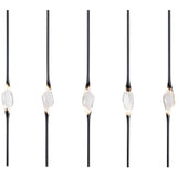 Black-Gold Il Pezzo Mancante 12 Long Chandelier by Il Pezzo Mancante