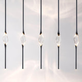 Black-Gold Il Pezzo Mancante 12 Long Chandelier by Il Pezzo Mancante