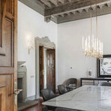 Il Pezzo Mancante 3 Long Chandelier in Dning Room