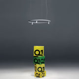 Iris Round Suspension By Egoluce White Color Hanging