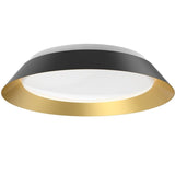 Jasper LED Flush Mount By Kuzco, Finish: Black Gold, Size: Small