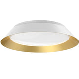 Jasper LED Flush Mount By Kuzco, Finish: White Gold, Size: Small
