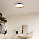 Jasper LED Flush Mount By Kuzco, Finish: Black Gold, Size: Medium