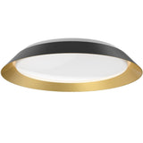 Jasper LED Flush Mount By Kuzco, Finish: Black Gold, Size: Medium