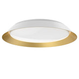 Jasper LED Flush Mount By Kuzco, Finish: White Gold, Size: Medium