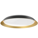 Jasper LED Flush Mount By Kuzco, Finish: Black Gold, Size: Large