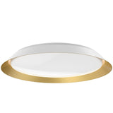 Jasper LED Flush Mount By Kuzco, Finish: White Gold, Size: Medium