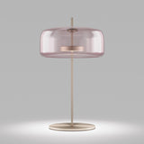 Jube Table Lamp by Vistosi, Size: Large, Finis: Matt Gold, Color: Amethyst Transparent, ,| Casa Di Luce Lighting