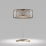 Jube Table Lamp by Vistosi, Size: Large, Finis: Matt Gold, Color: Smoky Transparent, ,| Casa Di Luce Lighting