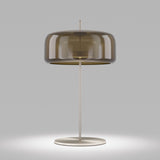 Jube Table Lamp by Vistosi, Size: Large, Finis: Matt Steel, Color: Burned Earth Transparent, ,| Casa Di Luce Lighting