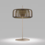 Jube Table Lamp by Vistosi, Size: Large, Finis: Matt Gold, Color: Burned Earth Transparent, ,| Casa Di Luce Lighting