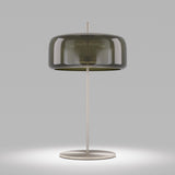 Jube Table Lamp by Vistosi, Size: Large, Finis: Matt Steel, Color: Old Greenh Transparent, ,| Casa Di Luce Lighting