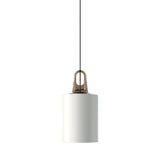 Jim Cylinder Pendant By Lodes, Finish: Honey, Color: Matte White