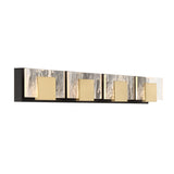 Kasha Vanity Light By Eurofase - Four Lights Black Side View