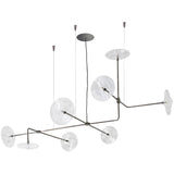 Glossy Black Chrome Essenza Chandelier by Fisionarte