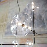 Glossy Black Chrome Essenza Chandelier by Fisionarte