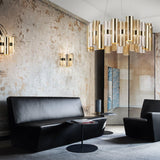 La Lollo Chandelier by Slamp, Color: Gold, White, Pewter, Gradient, Size: Medium, Large, X-Large, | Casa Di Luce Lighting