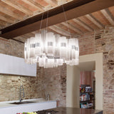 La Lollo Chandelier by Slamp, Color: Gold, White, Pewter, Gradient, Size: Medium, Large, X-Large, | Casa Di Luce Lighting