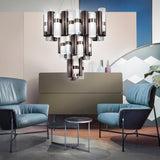 La Lollo Chandelier by Slamp, Color: Gold, White, Pewter, Gradient, Size: Medium, Large, X-Large, | Casa Di Luce Lighting
