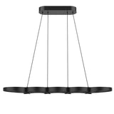Maestro LED Linear Chandelier By Kuzco, Finish: Black