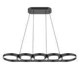 Maestro LED Linear Chandelier By Kuzco, Finish: Black