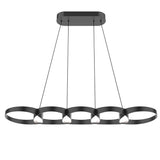 Maestro LED Linear Chandelier By Kuzco, Finish: Black
