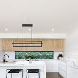 Mondrian LED Linear Suspension By Kuzco, Size: Medium, Finish:Black