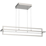 Mondrian LED Linear Suspension By Kuzco, Size: Medium, Finish: Nickel