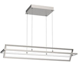 Mondrian LED Linear Suspension By Kuzco, Size: Medium, Finish: Nickel