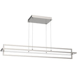Mondrian LED Linear Suspension By Kuzco, Size: Large, Finish: Nickel